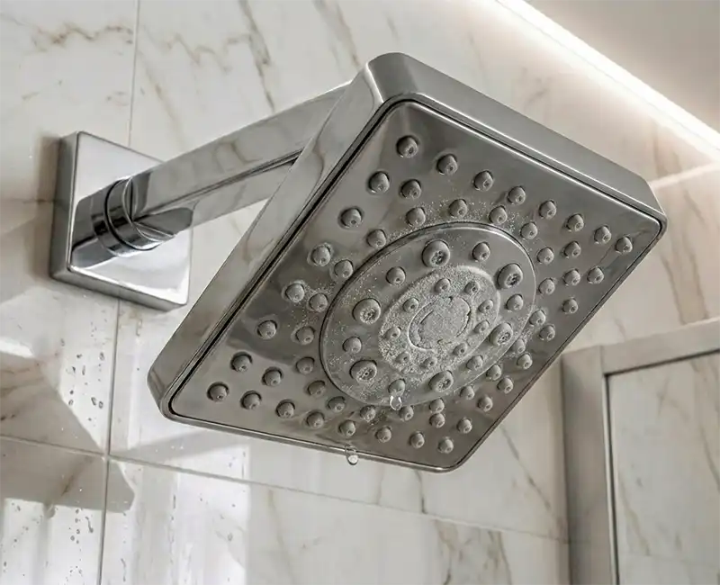 Shower head with Hard Water Build up