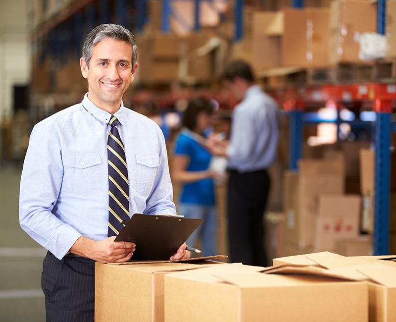 business owner in his warehouse